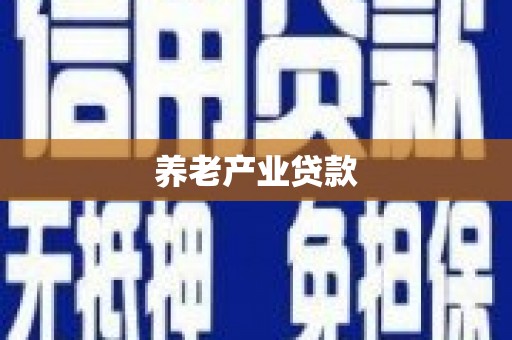 盐源养老产业贷款