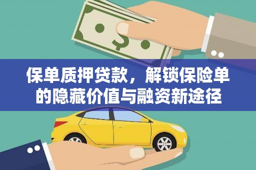 盐源保单质押贷款，解锁保险单的隐藏价值与融资新途径