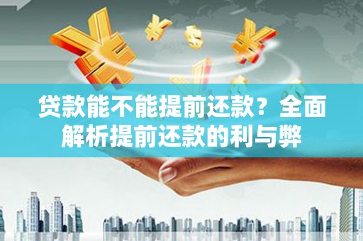 盐源贷款能不能提前还款？全面解析提前还款的利与弊