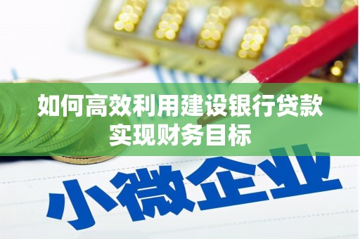 盐源如何高效利用建设银行贷款实现财务目标