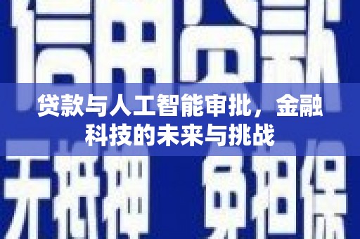 盐源贷款与人工智能审批，金融科技的未来与挑战