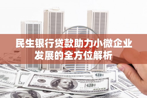 盐源民生银行贷款助力小微企业发展的全方位解析