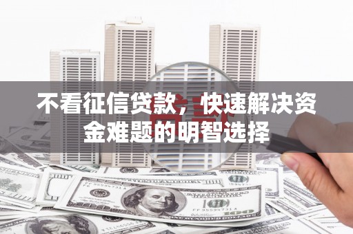 盐源不看征信贷款，快速解决资金难题的明智选择