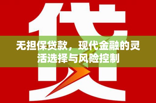 盐源无担保贷款，现代金融的灵活选择与风险控制
