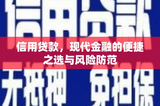 盐源信用贷款，现代金融的便捷之选与风险防范