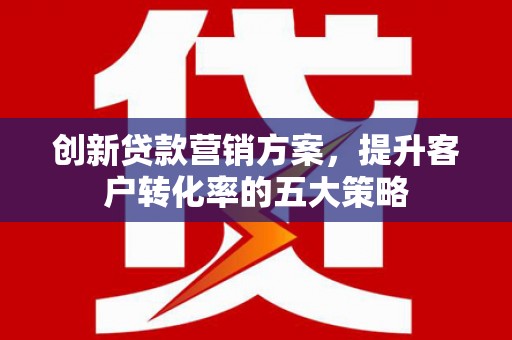 盐源创新贷款营销方案，提升客户转化率的五大策略