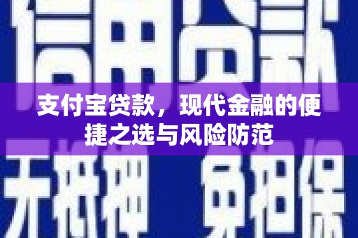 盐源支付宝贷款，现代金融的便捷之选与风险防范