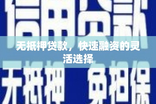 盐源无抵押贷款，快速融资的灵活选择