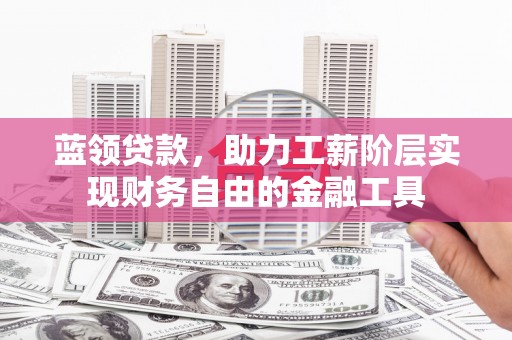 盐源蓝领贷款，助力工薪阶层实现财务自由的金融工具