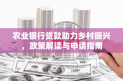 盐源农业银行贷款助力乡村振兴，政策解读与申请指南