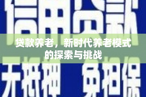 盐源贷款养老，新时代养老模式的探索与挑战