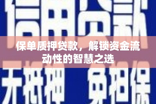 盐源保单质押贷款，解锁资金流动性的智慧之选