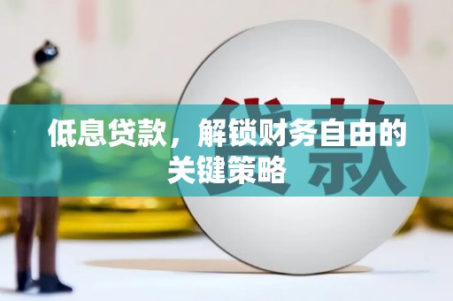 盐源低息贷款，解锁财务自由的关键策略