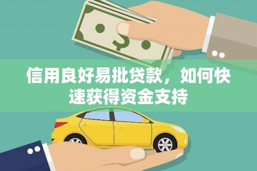 盐源信用良好易批贷款，如何快速获得资金支持