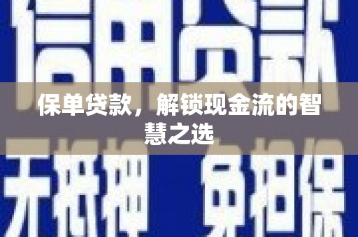盐源保单贷款，解锁现金流的智慧之选