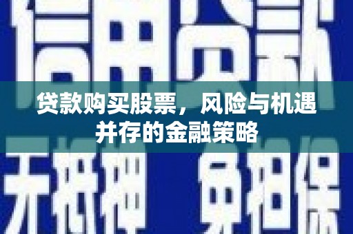 盐源贷款购买股票，风险与机遇并存的金融策略